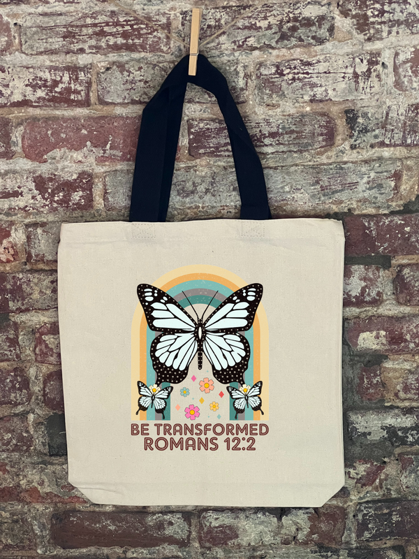 Be Transformed Romans 12:2 Canvas Bag