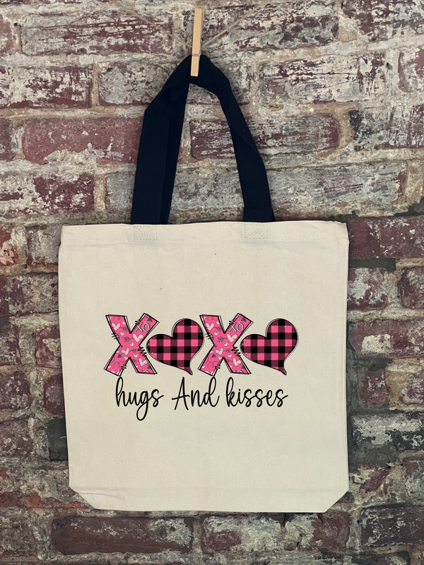 Valentine's Day - XOXO Hugs and Kisses Canvas Bag
