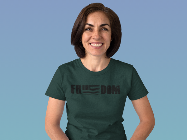 4th of July - FREEDOM with Flag Unisex T-Shirt