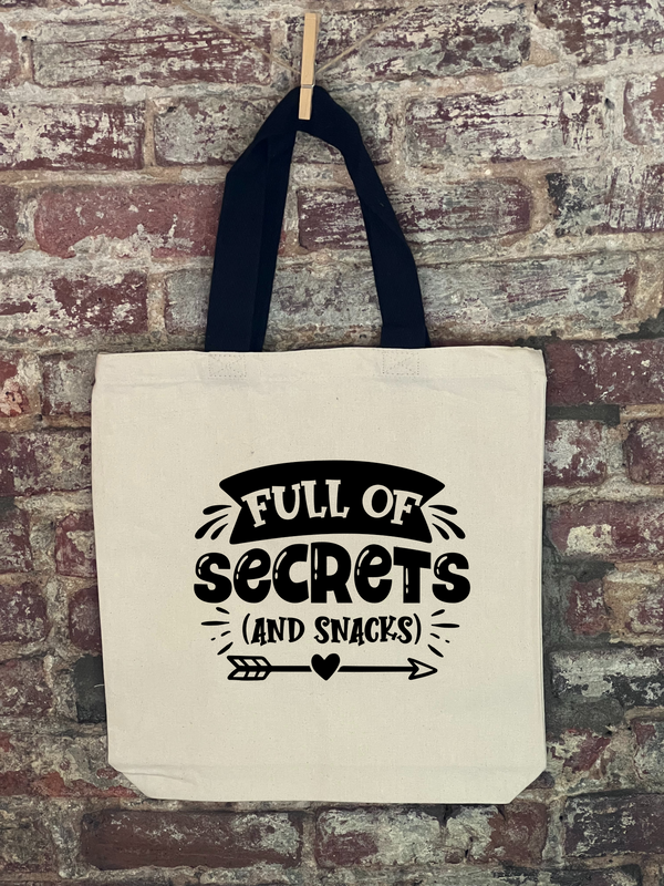 Full Of Secrets and Snacks Canvas Bag