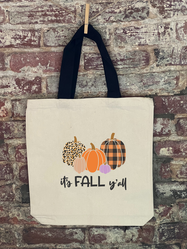 Fall - It's Fall Y'all Canvas Bag