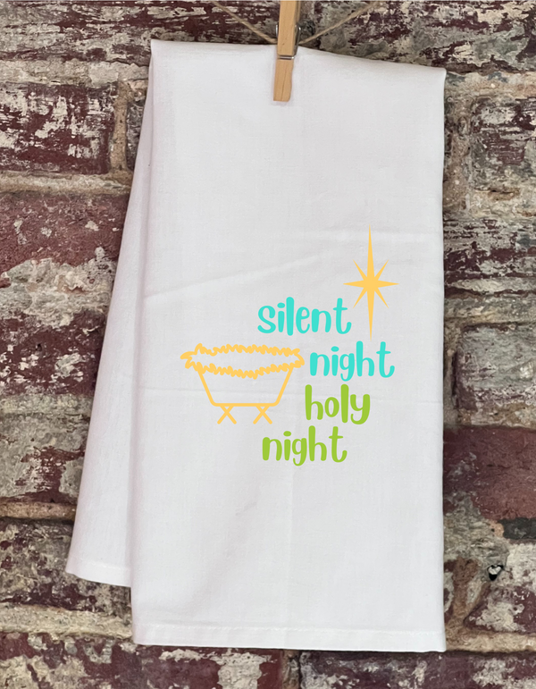 CHRISTMAS - Silent Night Holy Night - Kitchen Towel