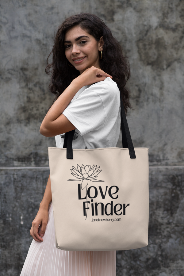 Canvas Bag - Love Finder Flower / Love is Fearless - Janet Newberry Collection