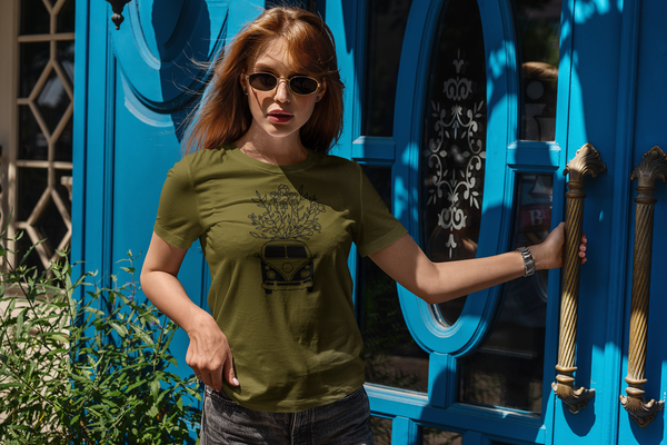 Vintage Floral Bus T-Shirt