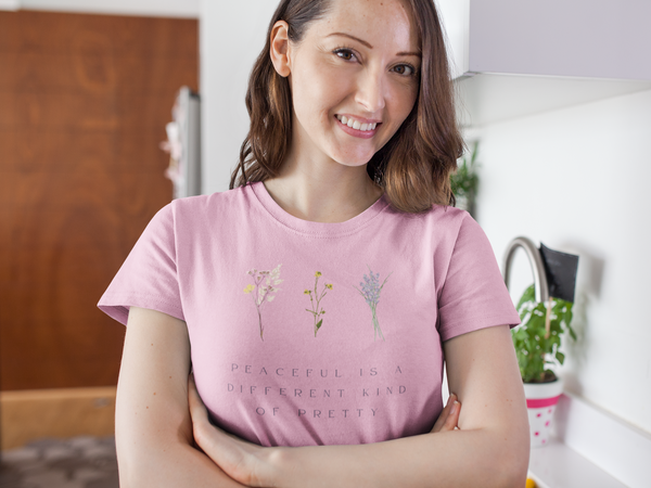 Peaceful Is A Different Kind Of Pretty Youth T-Shirt / Love is Fearless - Janet Newberry Collection