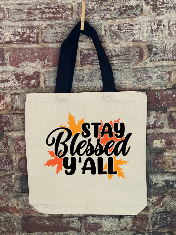 Fall - Stay Blessed Ya'll Canvas Bag