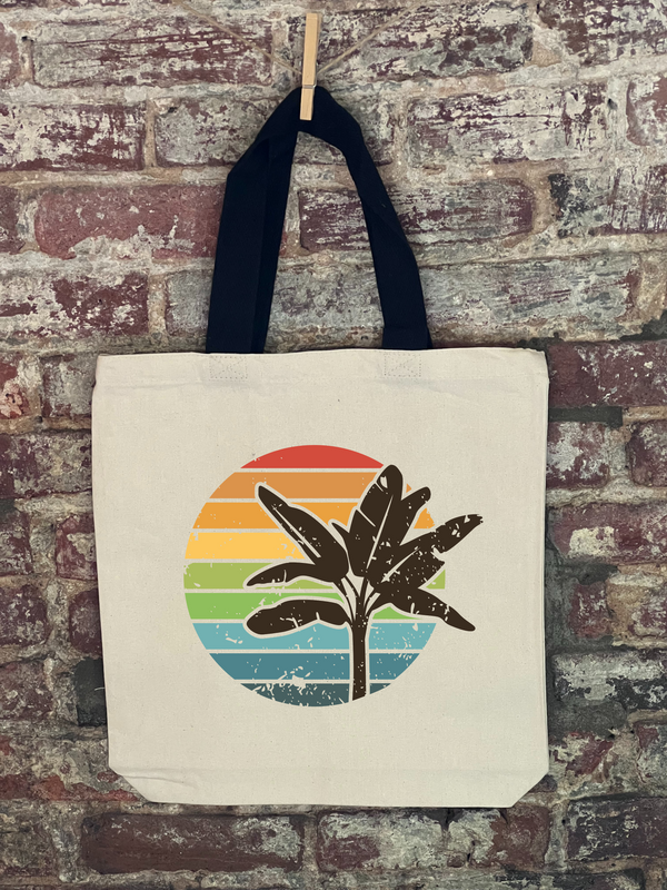 Summer Palm Tree Canvas Bag