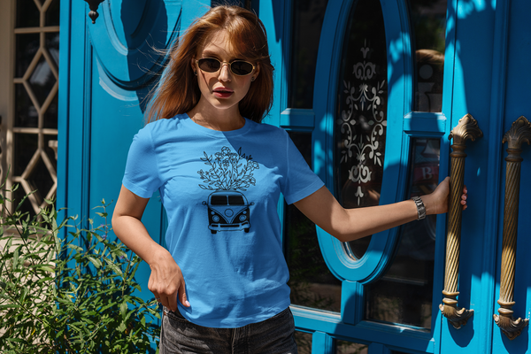 Vintage Floral Bus T-Shirt