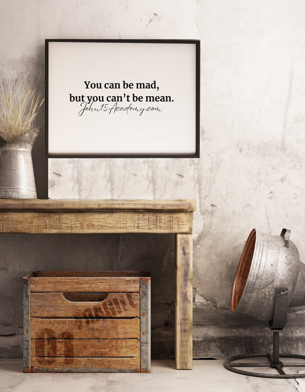 11 x 14 Poster - You Can Be Mad But You Can't Be Mean