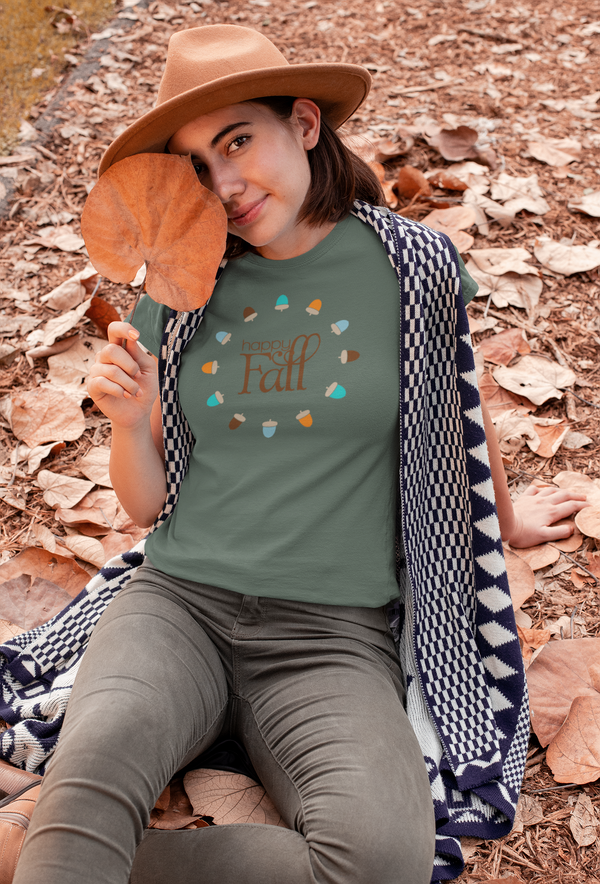 Fall - Happy Fall With Acorns T-Shirt