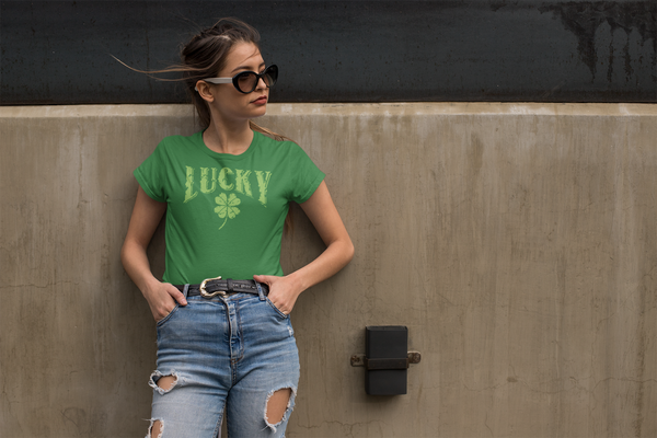 St. Patrick's Day - Grunge Lucky Clover T-Shirt