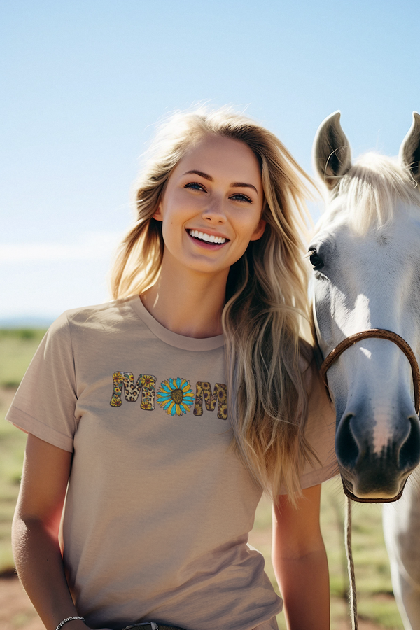 Mom - MOM Turquoise Daisy T-Shirt