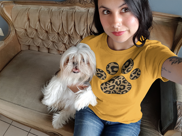 Dogs - Leopard Dog Paw T-Shirt
