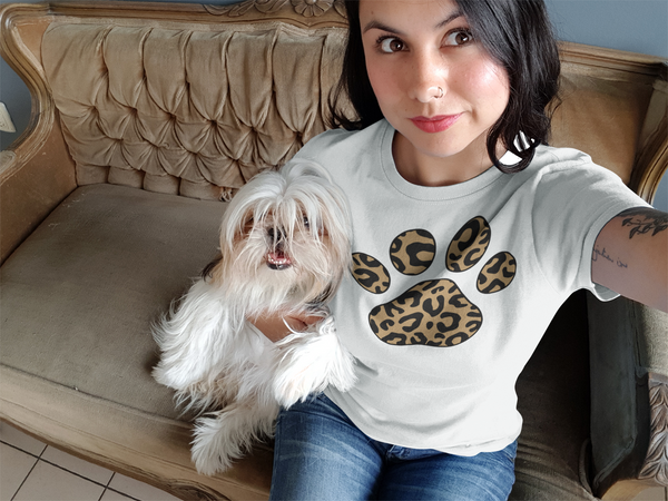 Dogs - Leopard Dog Paw T-Shirt